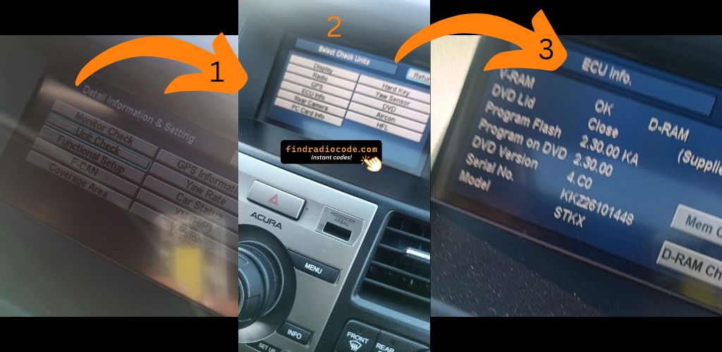 Honda Radio Code Serial Number Form Display without removing the radio